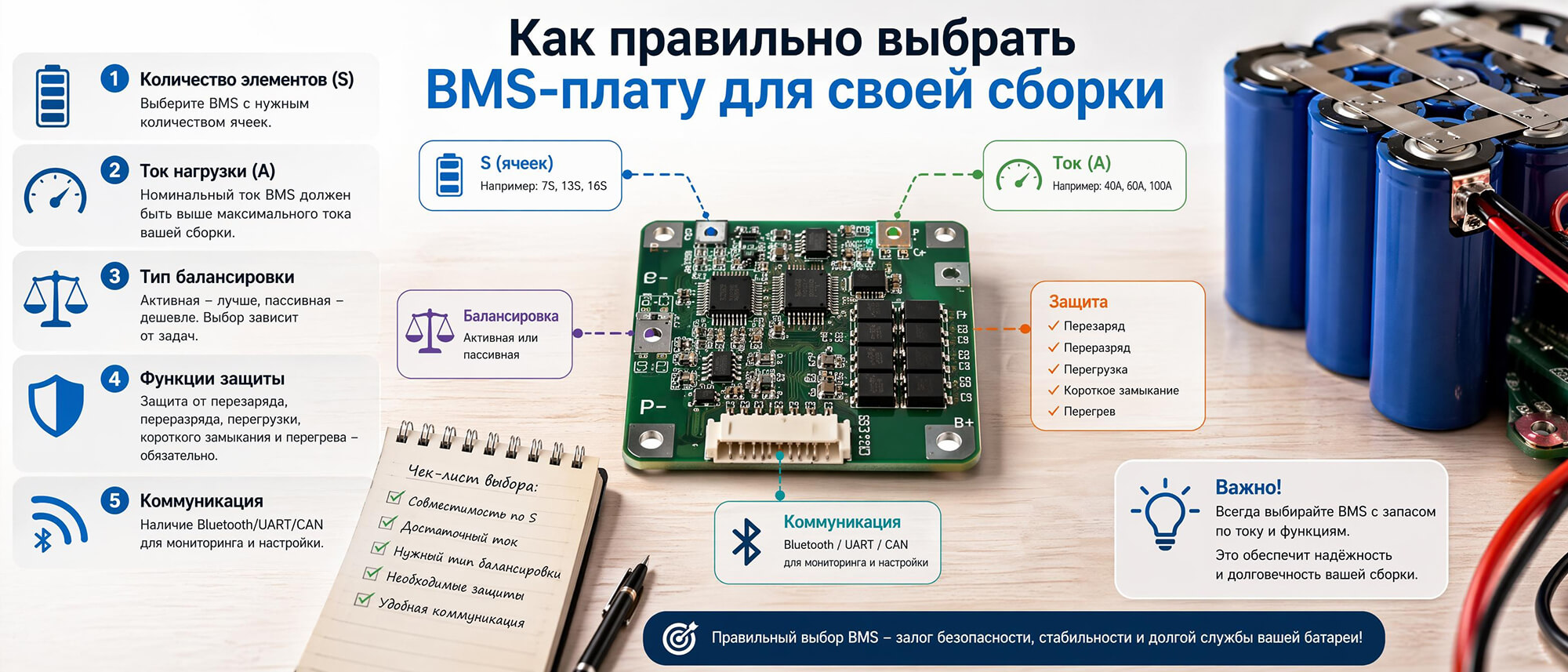 Как правильно выбрать BMS-плату для своей сборки